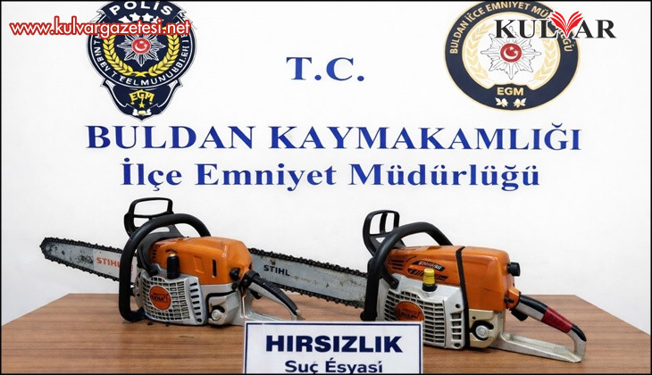 100 bin liralık motorlu testereleri çalan hırsızlar polisten kaçamadı