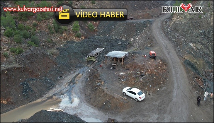 2 işçiye mezar olan krom madeni havadan görüntülendi