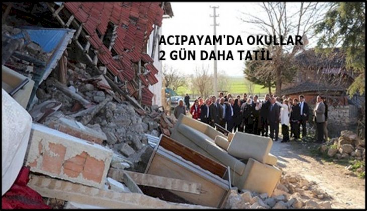 Acıpayam'daki okullara deprem tatili