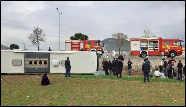 Öğrenci Gezi Otobüsü Devrildi 34 Yaralı