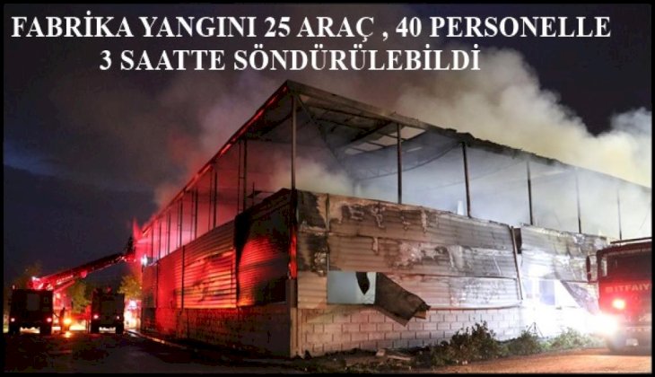 Denizli'de fabrika yangını