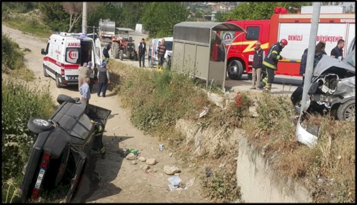 Sarayköy'de trafik kazası: 6 yaralı 