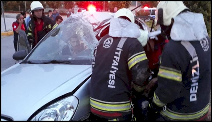 Denizli'de trafik kazası: 3 yaralı 
