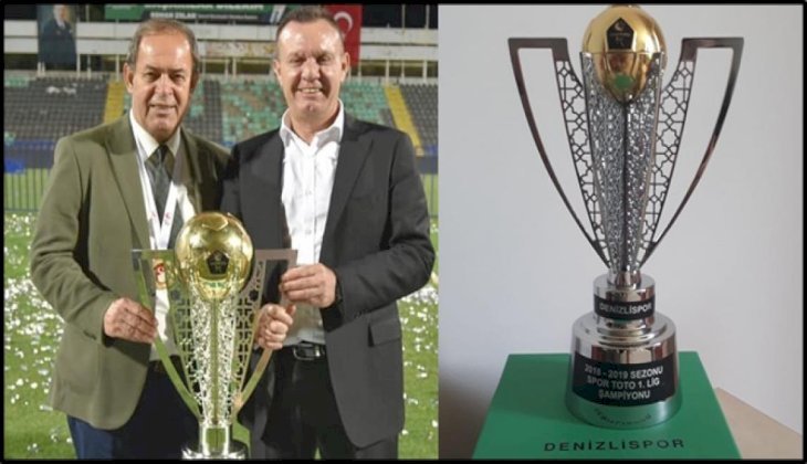 Denizlispor'da minyatür şampiyonluk kupası satışa sunuldu