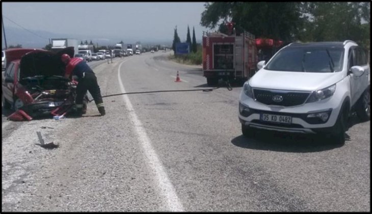 Denizli'de trafik kazası: 4 yaralı