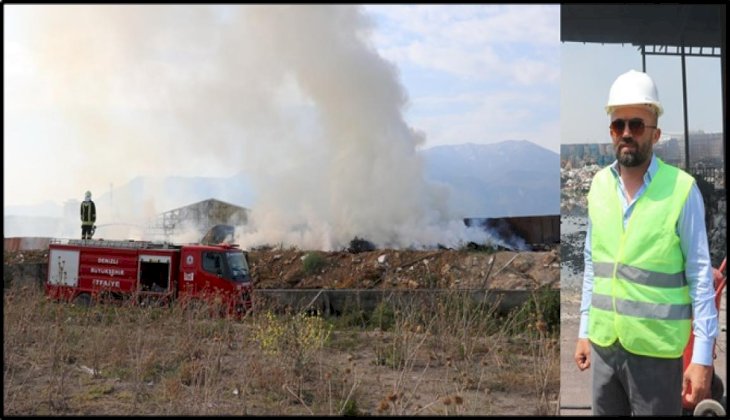 Denizli'de katı atık bertaraf tesisindeki yangın söndürüldü