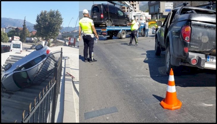 Denizli'de trafik kazaları: 10 yaralı 