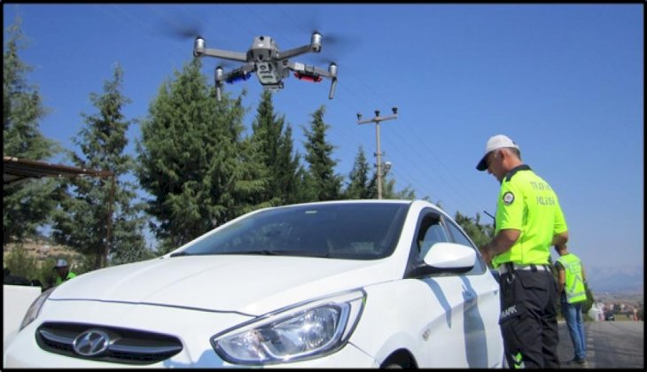 Kale'de drone ile güvenli yol uygulaması 