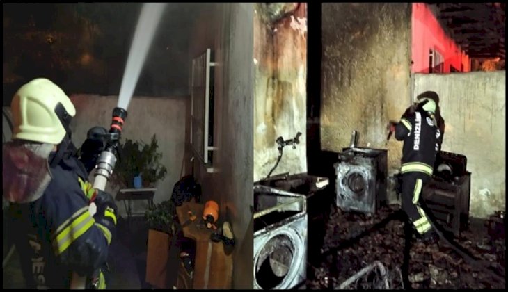  Ev yangını hasara neden oldu