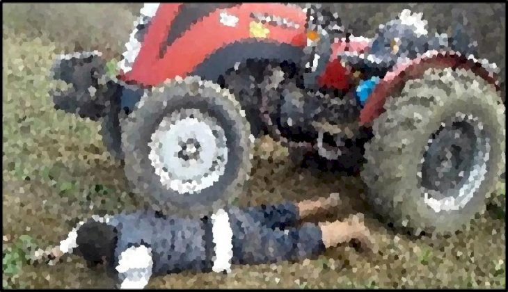 Eşinin kullandığı traktörün çarptığı kadın öldü