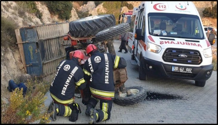 Denizli'de tarım işçilerini taşıyan traktör devrildi: 9 yaralı
