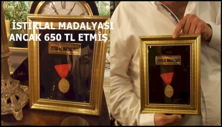 Denizli'de İstiklal Madalyası açık artırmada 650 liraya satıldı