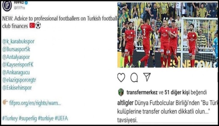Futbolcular Birliğinden Bazı Kulüpler İçin Transfer Uyarısı