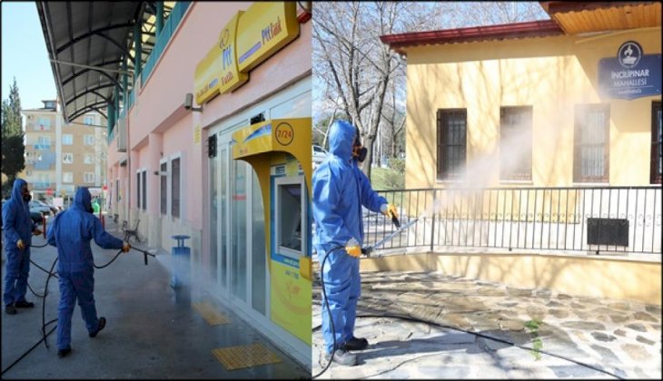 Pamukkale'nin Cadde ve Sokakları Dezenfekte Ediliyor