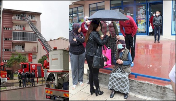 Yangında dumandan etkilenen kadın hastaneye kaldırıldı