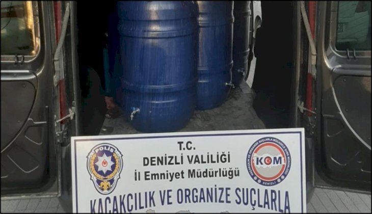 Denizli'de 570 litre sahte içki ele geçirildi