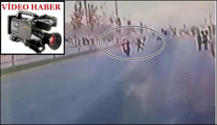 Denizli'de motosikletin yayaya çarpması araç kamerasına yansıdı