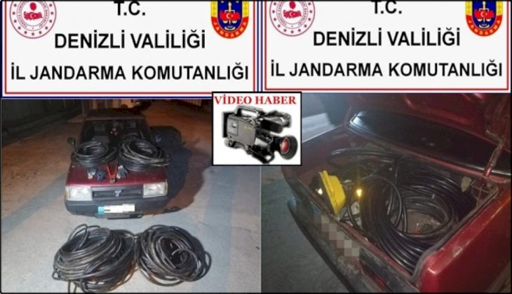 Denizli'de kablo hırsızlığı yaptığı iddia edilen 3 kişi tutuklandı