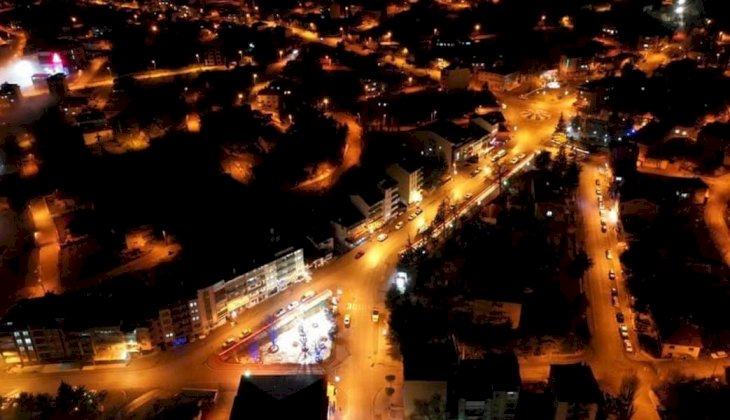 Çameli’de havadan çekilen gece fotoğrafı adeta büyüledi