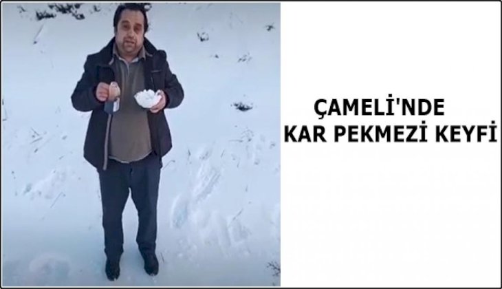  Kar pekmezi yemek için 1200 rakıma çıktı