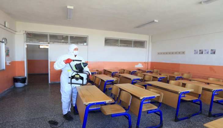 Pamukkale'de Bütün Okullar Dezenfekte Edildi