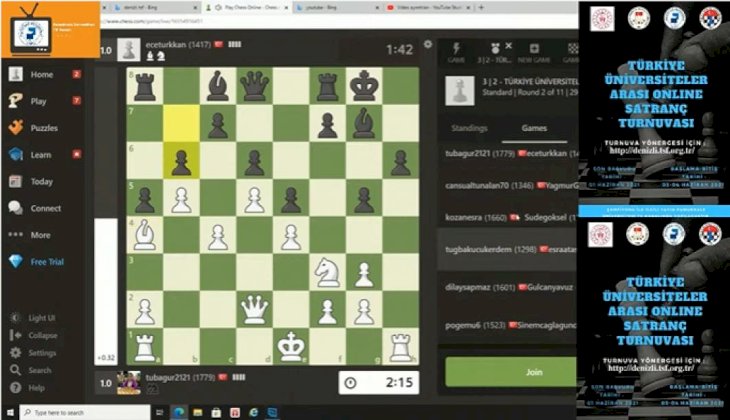 PAÜ, Türkiye Üniversiteler Arası Online Satranç Turnuvası’na Ev Sahipliği Yaptı
