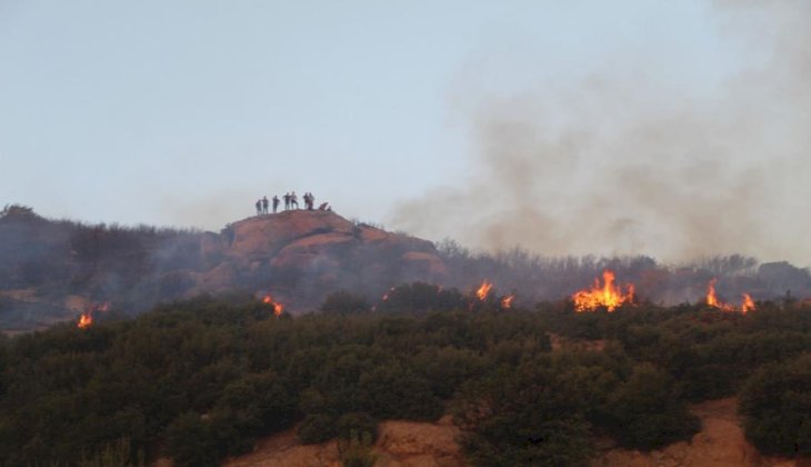 Buldan orman yangını kısmen kontrol altına alındı