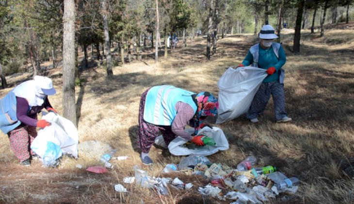 Pamukkale Belediyesi Ormanlarda temizlik yaptı