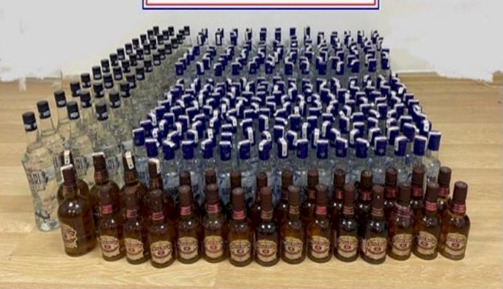 Jandarma bir evde 338 şişe alkol ele geçirdi