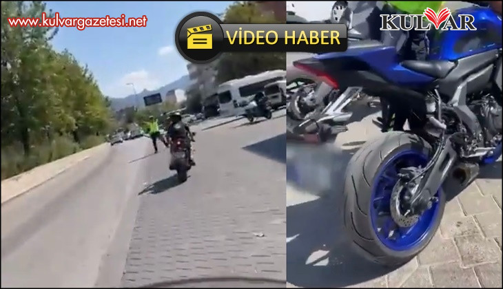 Abartılı egzozlu motosiklet trafikten men edilirken, sürücüye 11 bin lira ceza kesildi