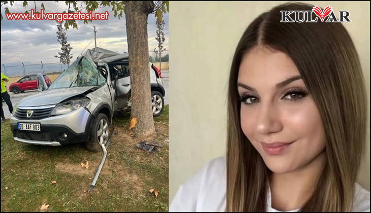 Ağaca çarpıp ikiye bölünen otomobildeki kadın hayatını kaybetti