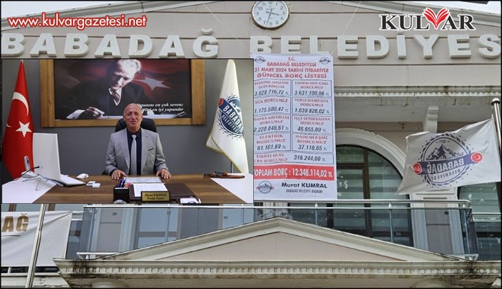 Babadağ Belediyesinin borcu 12 milyon lira olarak açıklandı