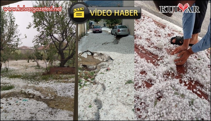 Baklan’da dolu yağışı etkili oldu