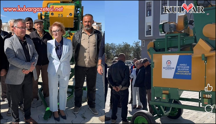 Başkan Çelik, tohum eleme makinesini Bozkurtlu çiftçilere teslim etti