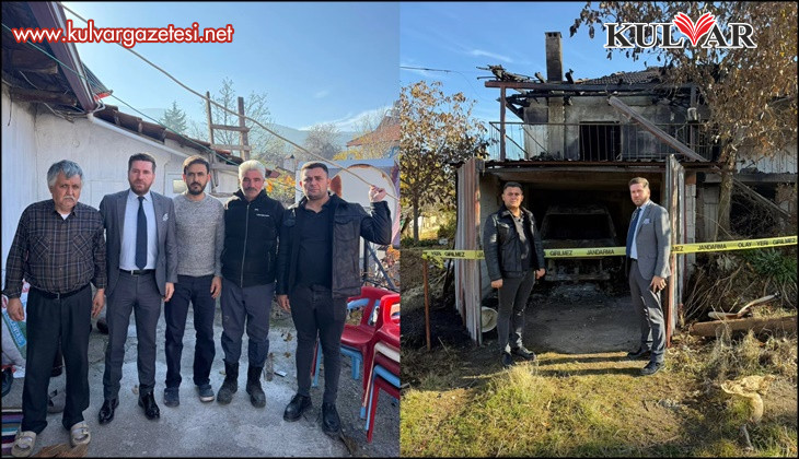 Başkan Tatık evi yanan aileye yardım elini uzattı