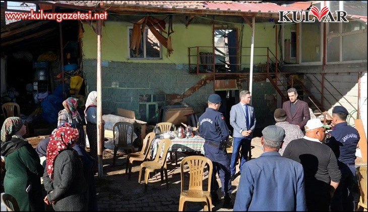 Başkan Tatık evleri yanan aileyi yalnız bırakmadı
