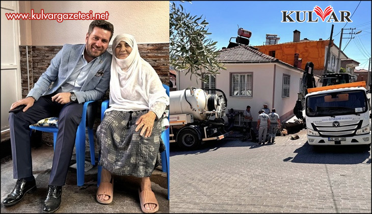 Başkan Tatık yaşlı kadının talebi üzerine çalışmaları kendi yönetti