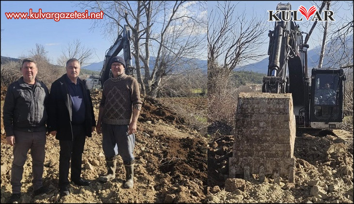 Beyağaç Belediyesi ulaşımı olmayan araziler için yol yapım çalışmasını sürdürüyor