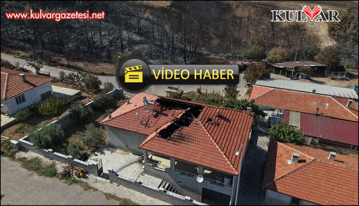 Buldan yangınında felaketin boyutu havadan görüntülendi