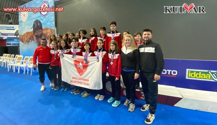 Büyükşehir yüzme takımı 34 madalya ile şampiyonaya damga vurdu
