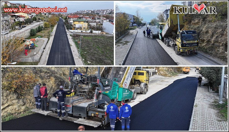 Büyükşehir’den Namık Kemal Caddesi’nde sıcak asfalt çalışması 