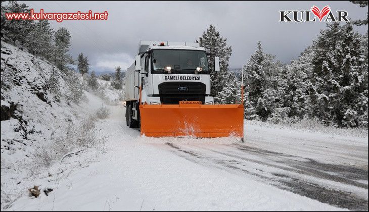 Çameli Belediyesi karla mücadele için teyakkuzda