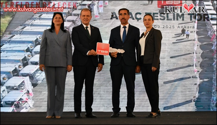 Çameli Belediyesi, Türkiye Belediyeler Birliği tarafından kamyoneti teslim aldı