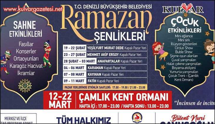 Denizli Büyükşehir 57 ayrı noktada iftar sofrası kuracak