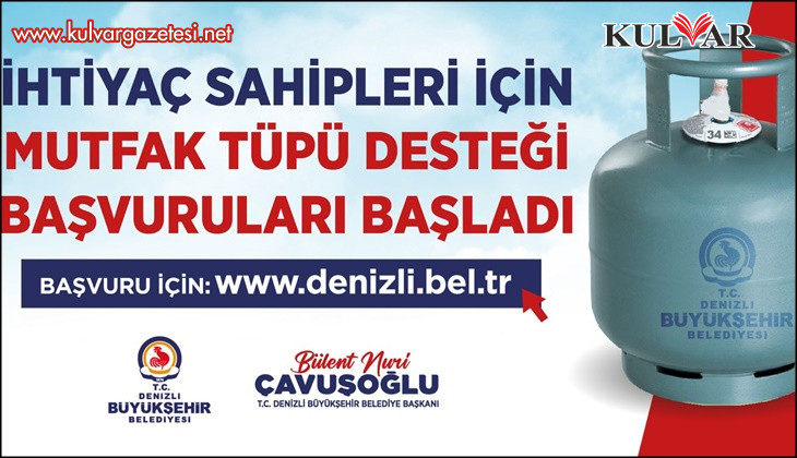 Denizli Büyükşehir tüp desteği ile mutfak bütçesini rahatlatıyor