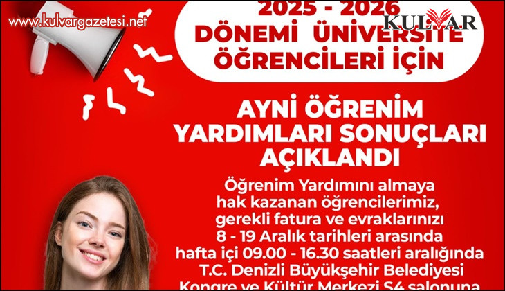 Denizli Büyükşehir’de öğrenim desteği için fatura teslim süreci başladı