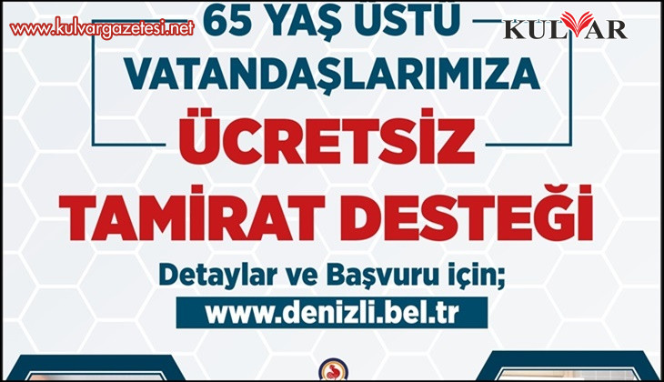 Denizli Büyükşehirden ücretsiz tamirat desteği