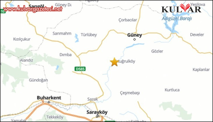 Denizli Güney’de 4.0 büyüklüğünde deprem