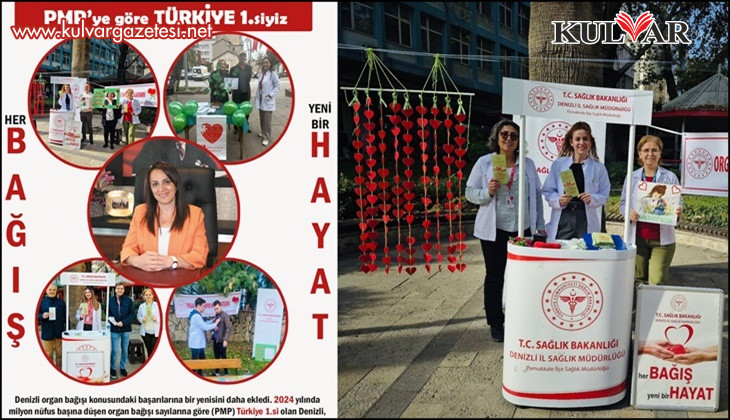 DENİZLİ ORGAN BAĞIŞINDA LİDER