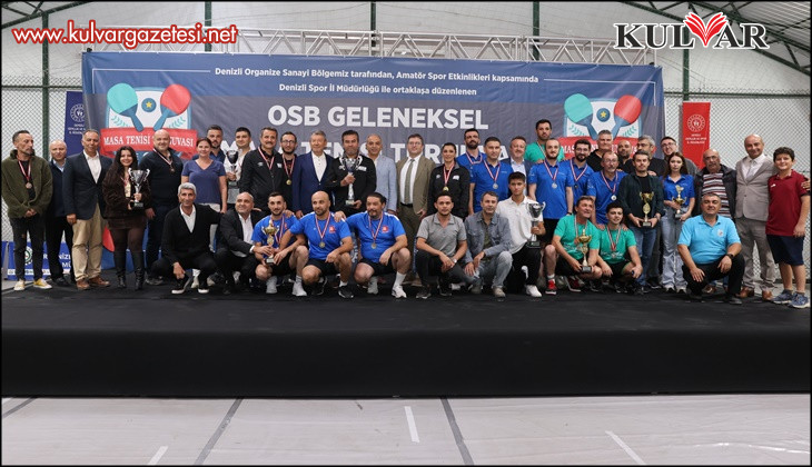 Denizli OSB 6. Masa Tenisi Turnuvası şampiyonları belli oldu